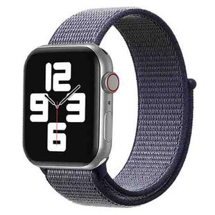 For Apple Watch 42mm / 41mm / 40mm / 38mm xDfind Nylon Loop Hook and Loop Fastener Watch Band(Midnight Blue)