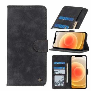 For iPhone 12 mini Antelope Texture Magnetic Buckle Horizontal Flip PU Leather Case with Card Slots & Wallet & Holder(Black)
