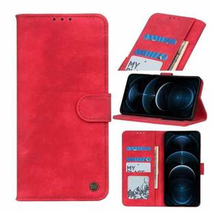 For iPhone 12 Pro Max Antelope Texture Magnetic Buckle Horizontal Flip PU Leather Case with Card Slots & Wallet & Holder(Red)