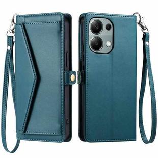 For OPPO Reno13 Pro Wallet Multi-card Slot Leather Phone Case with Lanyard(Green)