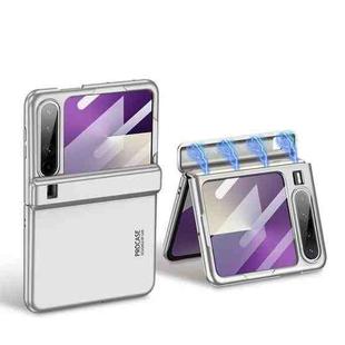 For Huawei Pura X GKK Integrated Magnetic Folding Hinge Full Cover Phone Case(Silver)