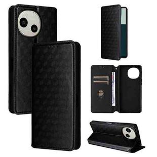 For Sharp Aquos R10 / R9 Cubic Grid Texture Flip Leather Phone Case(Black)