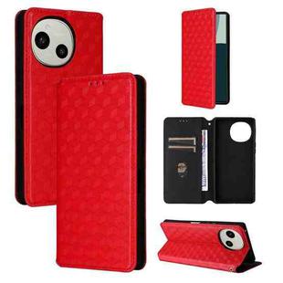 For Sharp Aquos R10 / R9 Cubic Grid Texture Flip Leather Phone Case(Red)