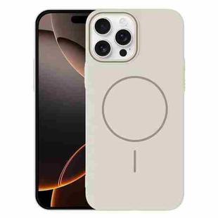 For iPhone 16 Pro Thin Circle PC Injection MagSafe Phone Case(Rock Beige)