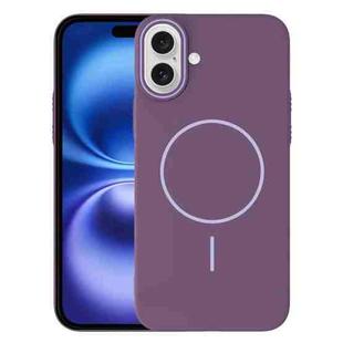 For iPhone 16 Plus Thin Circle PC Injection MagSafe Phone Case(Sunset Purple)