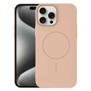 For iPhone 15 Pro Max Thin Circle PC Injection MagSafe Phone Case(Desert Gold)