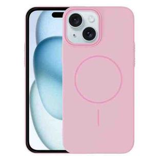 For iPhone 15 Thin Circle PC Injection MagSafe Phone Case(Cherry Pink)
