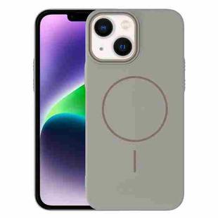 For iPhone 14 Plus Thin Circle PC Injection MagSafe Phone Case(Titanium Gray)