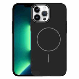 For iPhone 13 Pro Max Thin Circle PC Injection MagSafe Phone Case(Black)