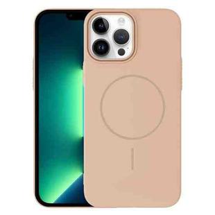 For iPhone 13 Pro Max Thin Circle PC Injection MagSafe Phone Case(Desert Gold)