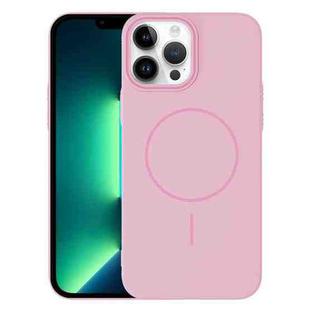 For iPhone 13 Pro Max Thin Circle PC Injection MagSafe Phone Case(Cherry Pink)