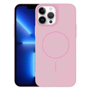 For iPhone 13 Pro Thin Circle PC Injection MagSafe Phone Case(Cherry Pink)