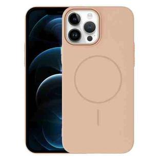 For iPhone 12 Pro Max Thin Circle PC Injection MagSafe Phone Case(Desert Gold)
