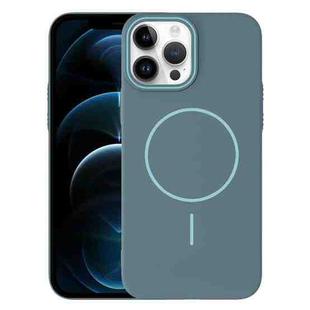 For iPhone 12 Pro Max Thin Circle PC Injection MagSafe Phone Case(Ocean Blue)