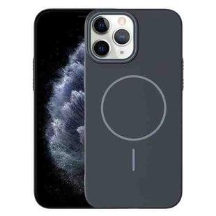 For iPhone 11 Pro Max Thin Circle PC Injection MagSafe Phone Case(Carbon Grey)
