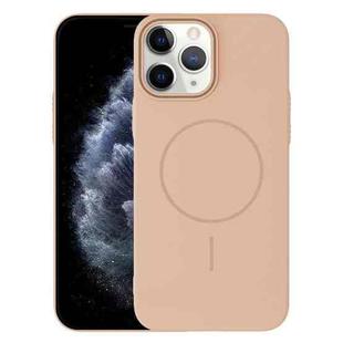 For iPhone 11 Pro Max Thin Circle PC Injection MagSafe Phone Case(Desert Gold)