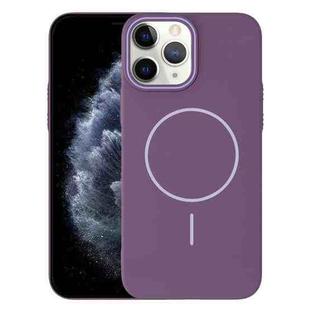 For iPhone 11 Pro Max Thin Circle PC Injection MagSafe Phone Case(Sunset Purple)