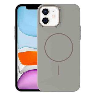 For iPhone 11 Thin Circle PC Injection MagSafe Phone Case(Titanium Gray)