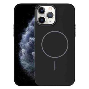 For iPhone 11 Pro Thin Circle PC Injection MagSafe Phone Case(Black)