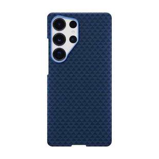 For Samsung Galaxy S25 Ultra 5G Metal Frame Nanofiber MagSafe Magnetic Phone Case(Blue)