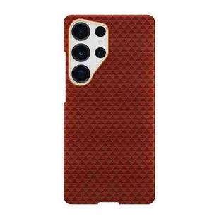 For Samsung Galaxy S25 Ultra 5G Metal Frame Nanofiber MagSafe Magnetic Phone Case(Red)