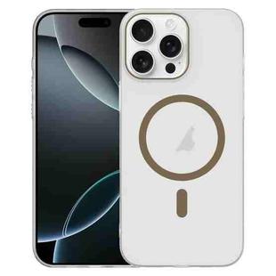 For iPhone 16 Pro Max Clear PC Injection MagSafe Phone Case(Desert Gold)