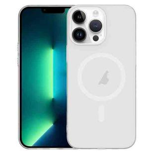 For iPhone 13 Pro Max Clear PC Injection MagSafe Phone Case(White)