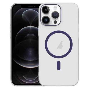 For iPhone 12 Pro Clear PC Injection MagSafe Phone Case(Dark Purple)