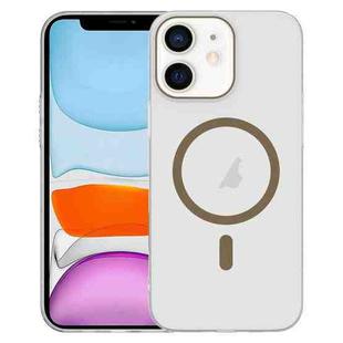 For iPhone 11 Clear PC Injection MagSafe Phone Case(Desert Gold)