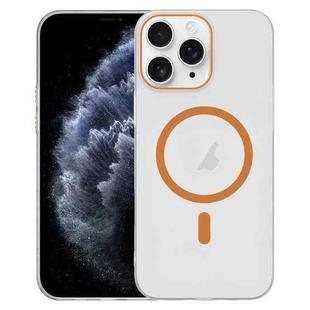 For iPhone 11 Pro Clear PC Injection MagSafe Phone Case(Orange)