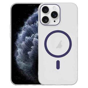 For iPhone 11 Pro Clear PC Injection MagSafe Phone Case(Dark Purple)