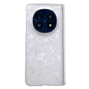 For OPPO Find N5 Magnetic Axis Pearlescent Shell Texture Phone Case(White)