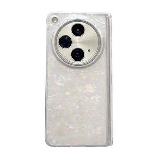 For OPPO Find N3 Magnetic Axis Pearlescent Shell Texture Phone Case(Beige)
