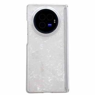 For vivo X Fold3 Pro Magnetic Axis Pearlescent Shell Texture Phone Case(Beige)