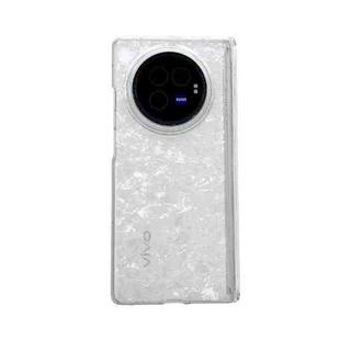 For vivo X Fold5 Magnetic Axis Pearlescent Shell Texture Phone Case(White)