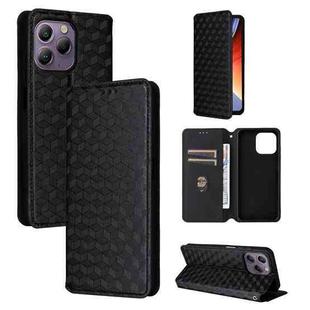 For Blackview A96 Cubic Grid Texture Flip Leather Phone Case(Black)