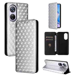 For Blackview A200 Pro Cubic Grid Texture Flip Leather Phone Case(Silver)
