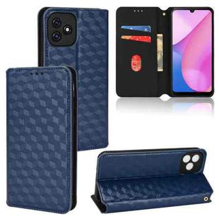 For Blackview Oscal C20 / C20 Pro Cubic Grid Texture Flip Leather Phone Case(Blue)