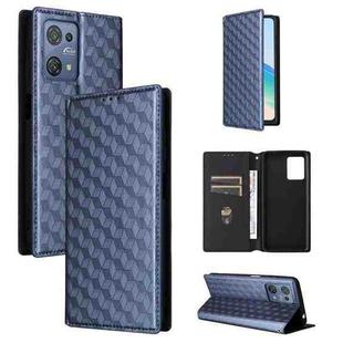 For Blackview Oscal C30 / C30 Pro Cubic Grid Texture Flip Leather Phone Case(Blue)