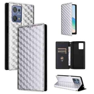 For Blackview Oscal C30 / C30 Pro Cubic Grid Texture Flip Leather Phone Case(Silver)