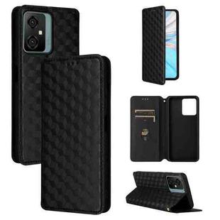 For Blackview Oscal C70 Cubic Grid Texture Flip Leather Phone Case(Black)