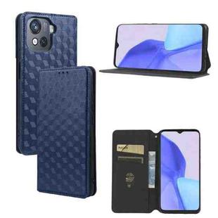 For Blackview Oscal C80 Cubic Grid Texture Flip Leather Phone Case(Blue)