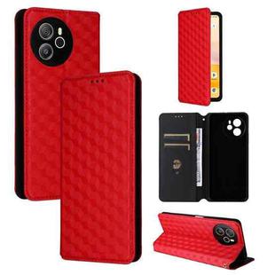 For Blackview Shark 8 Cubic Grid Texture Flip Leather Phone Case(Red)