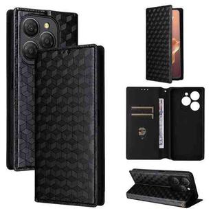 For Blackview Shark 9 Cubic Grid Texture Flip Leather Phone Case(Black)