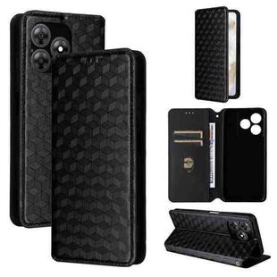 For Blackview Wave 8C Cubic Grid Texture Flip Leather Phone Case(Black)