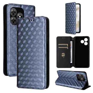 For Blackview Wave 8C Cubic Grid Texture Flip Leather Phone Case(Blue)