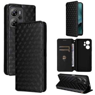 For Blackview Oscal Tiger 13 Cubic Grid Texture Flip Leather Phone Case(Black)