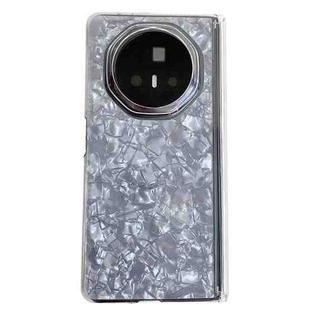 For Honor Magic V3 Magnetic Axis Pearlescent Shell Texture Phone Case(White)