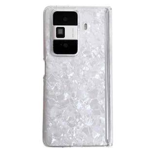 For Honor Magic Vs3 Magnetic Axis Pearlescent Shell Texture Phone Case(White)