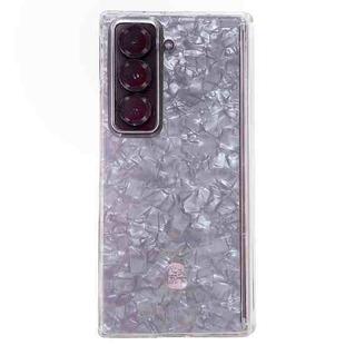 For Samsung Galaxy Z Fold Special Magnetic Axis Pearlescent Shell Texture Phone Case(White)